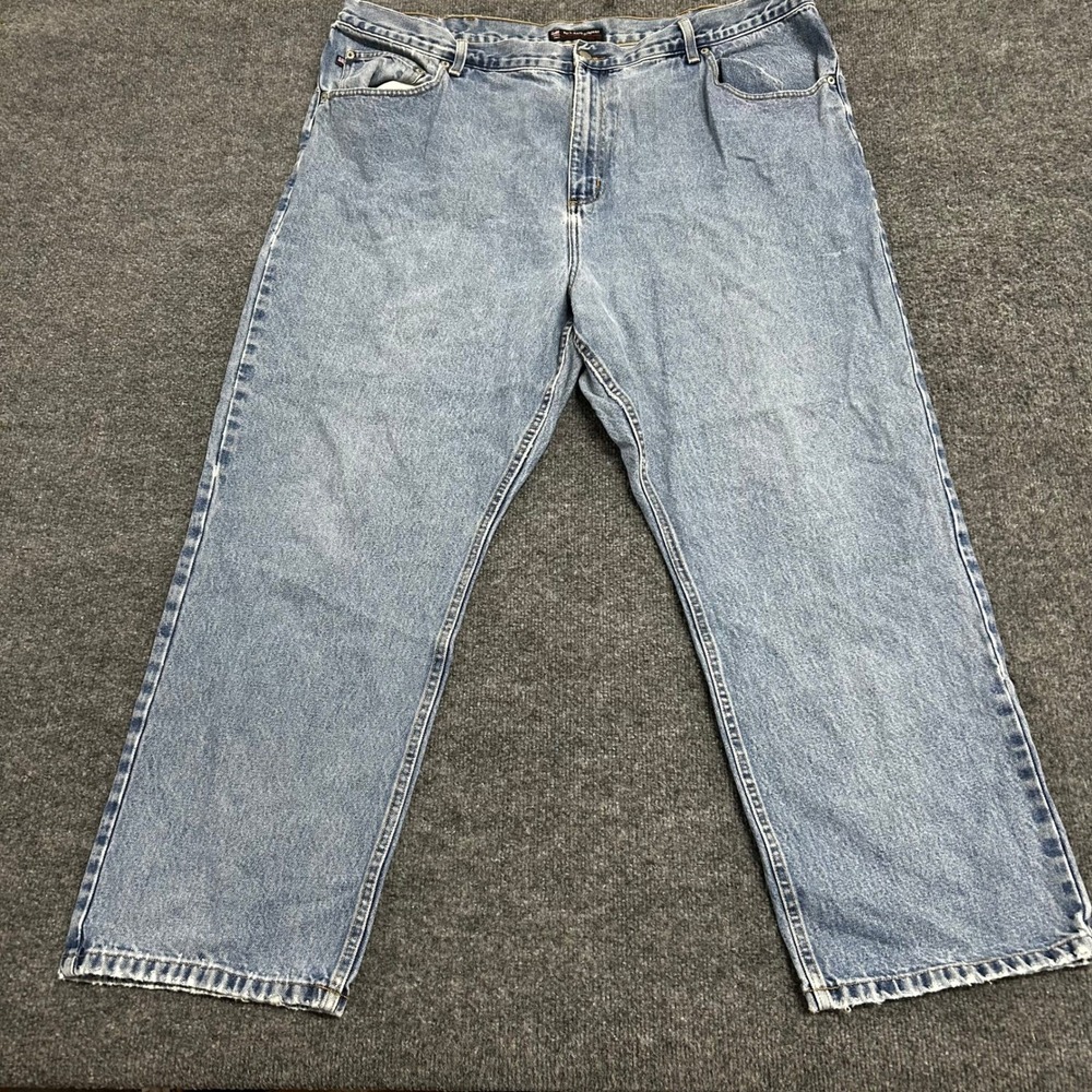 Polo Jeans Company Jeans Mens Size 44 Blue Relaxed Fit Light Wash Distressed 90s